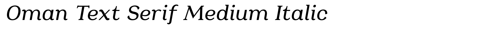 Oman Text Serif Medium Italic image